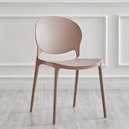 Modern acrylic dining side chair with open back, 32 inches tall, ideal for restaurant seating