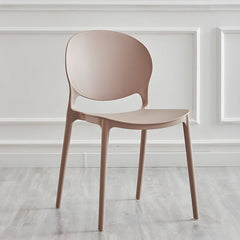 Modern Plastic Open Back Dining Side Chair 32"H Acrylic Dining Chair for Restaurant Dining Chairs