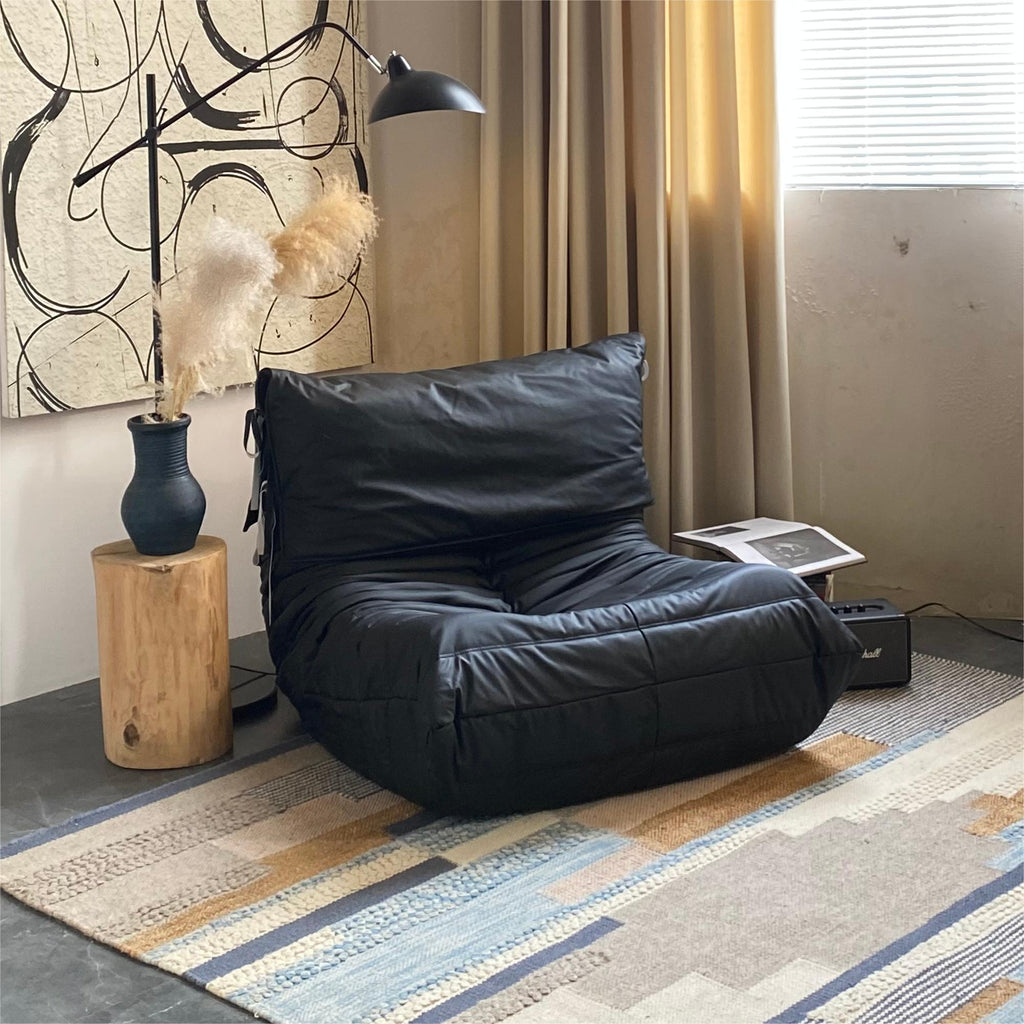 Burnt Caterpillar single lounge chair with Togo sofa design, perfect for modern living spaces