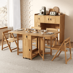 Space-Saving Scandinavian-Inspired Folding Table - Perfect for Family Meals and Gatherings