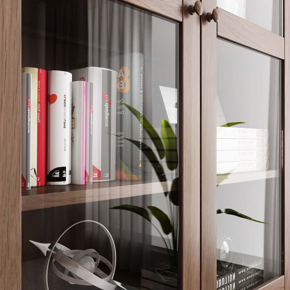 Modern modular floor-to-ceiling bookshelf with doors for versatile storage and organization