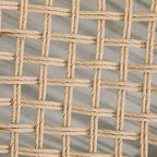 Tropical cocoa and cream upholstered porch swing with alloy frame, stand, and chain included