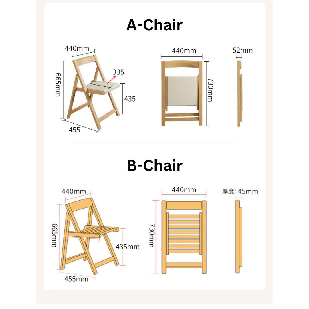 Solid wood folding dining set with chairs, versatile and space-saving furniture for dining rooms