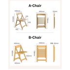 Solid wood folding dining set with chairs, versatile and space-saving furniture for dining rooms