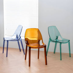 Home Indoor Armless Dining Chairs Acrylic Side Parsons Chair Dining Chairs