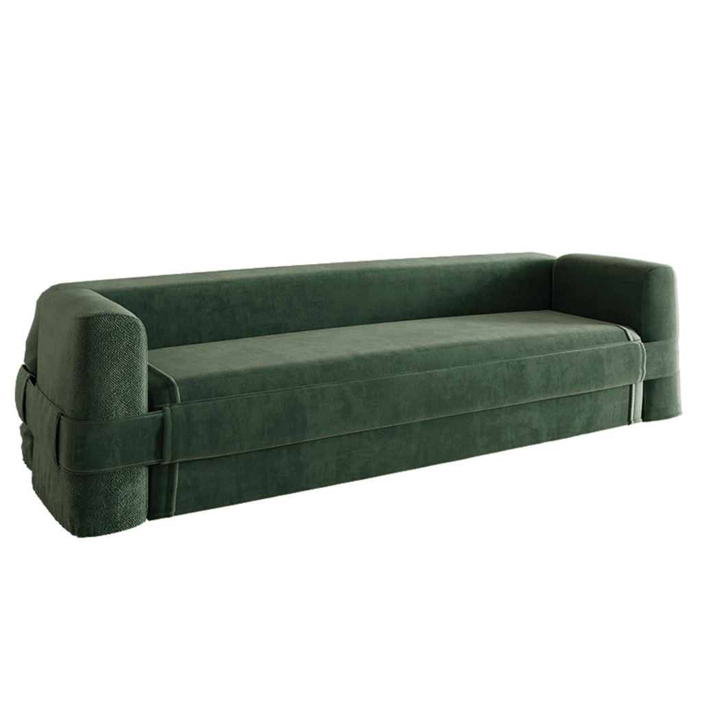 Luxurious Modern Minimalist Sofa Set with Ergonomic Armrests and High-Quality Velvet Fabric