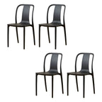 Low-back plastic and acrylic side chair with modern style for kitchen and dining areas