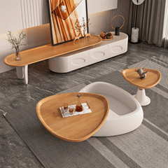 Triangular coffee table & side table set