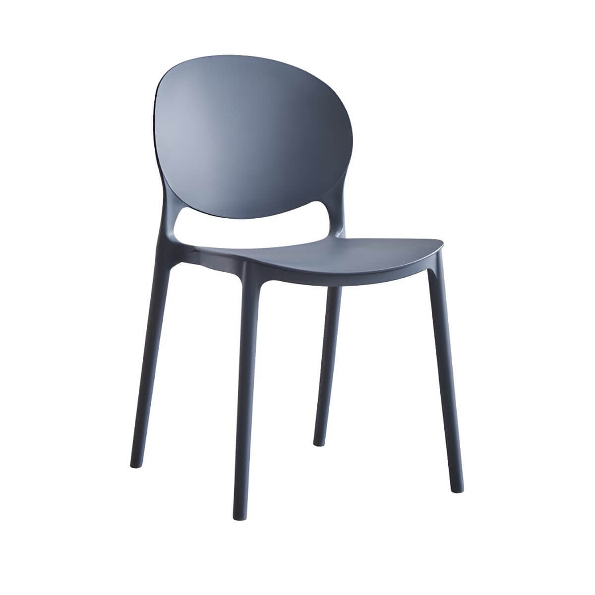 Modern acrylic dining side chair with open back, 32 inches tall, ideal for restaurant seating