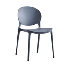 Modern acrylic dining side chair with open back, 32 inches tall, ideal for restaurant seating