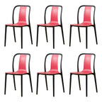 Low-back plastic and acrylic side chair with modern style for kitchen and dining areas