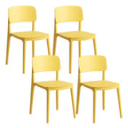 Scandinavian style stackable plastic and acrylic side chair for kitchen and dining