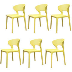 Scandinavian Stackable Side Chair with Open Back and Plastic & Acrylic Material Dining Chairs