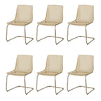 Scandinavian style low back side chair made of plastic and acrylic, ideal for kitchen and dining areas