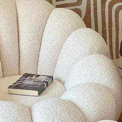 Small Swivel White Papasan Chair: Light Wood Frame, No Casters, Non-Stackable, Sloped Arms Accent Chairs