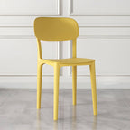 Stackable Nordic acrylic dining chair with backrest and acrylic legs
