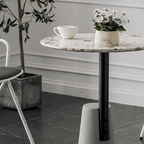 Modern terrazzo coffee table with stylish design, perfect for cozy living spaces