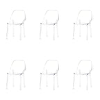 Armless acrylic side Parsons dining chair for indoor home use