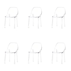 Home Indoor Armless Dining Chairs Acrylic Side Parsons Chair Dining Chairs