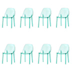 Armless acrylic side Parsons dining chair for indoor home use