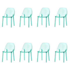 Home Indoor Armless Dining Chairs Acrylic Side Parsons Chair Dining Chairs