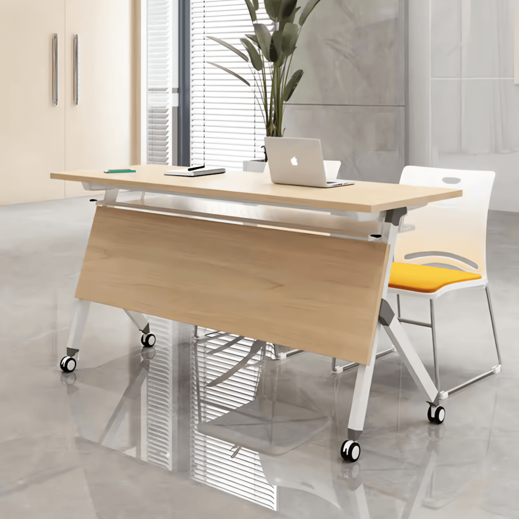 Folding table and chair set designed for versatile use in dynamic office spaces main product image