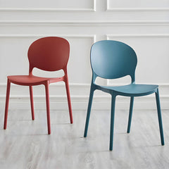 Modern Plastic Open Back Dining Side Chair 32"H Acrylic Dining Chair for Restaurant Dining Chairs