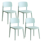 Scandinavian style stackable plastic and acrylic side chair for kitchen and dining