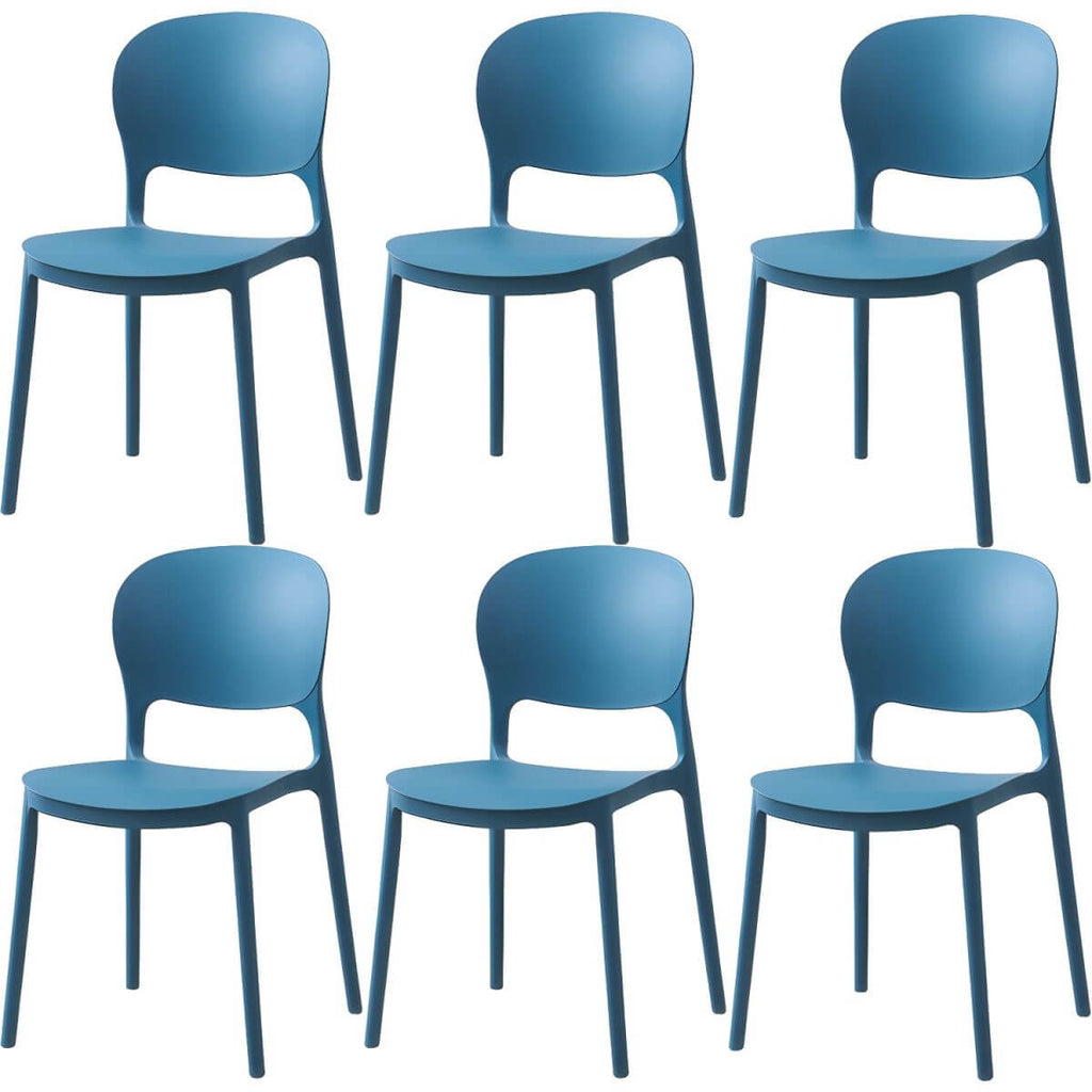 Scandinavian style stackable plastic and acrylic dining side chair for kitchen and dining