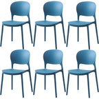 Scandinavian style stackable plastic and acrylic dining side chair for kitchen and dining