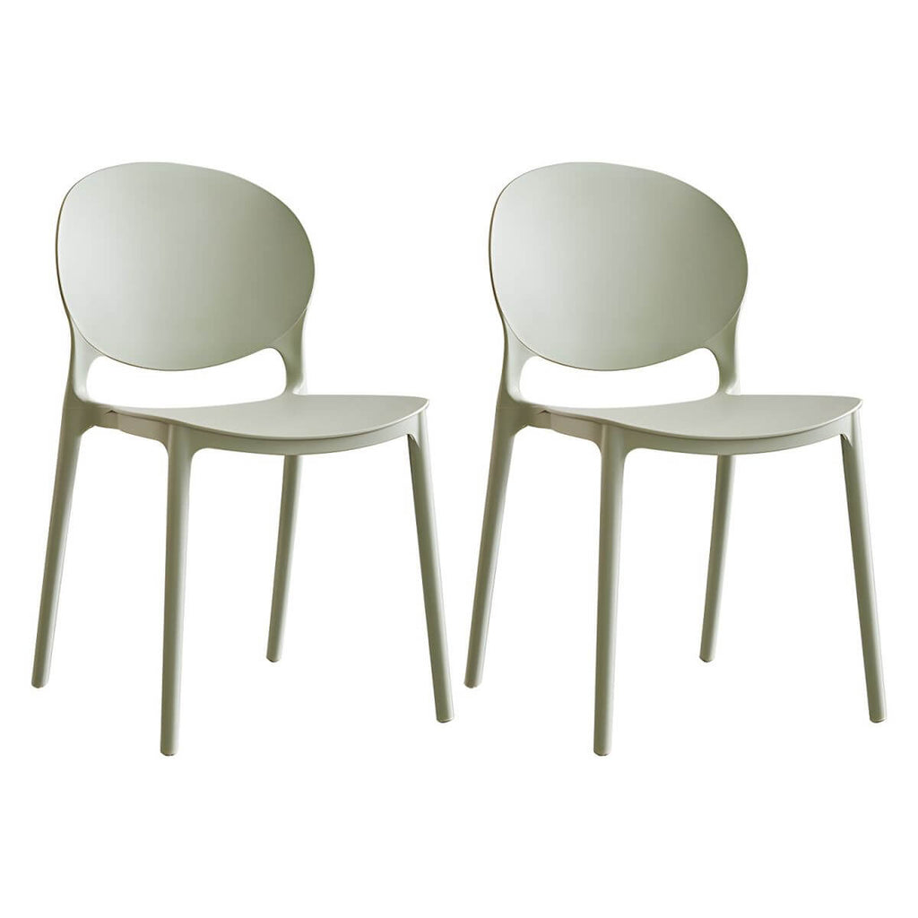 Modern acrylic dining side chair with open back, 32 inches tall, ideal for restaurant seating