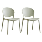 Modern acrylic dining side chair with open back, 32 inches tall, ideal for restaurant seating