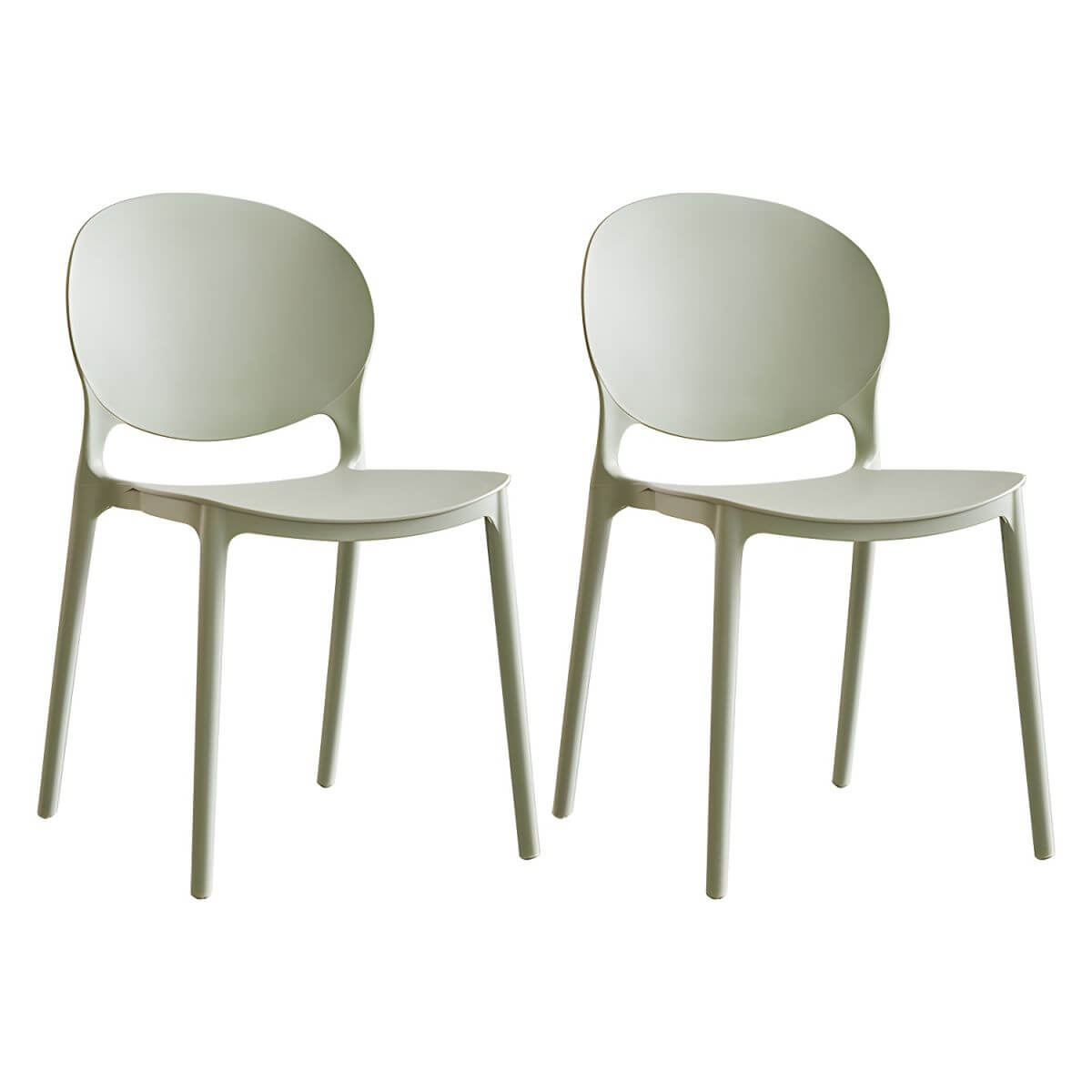 Modern acrylic dining side chair with open back, 32 inches tall, ideal for restaurant seating