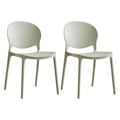 Modern Plastic Open Back Dining Side Chair 32"H Acrylic Dining Chair for Restaurant Dining Chairs