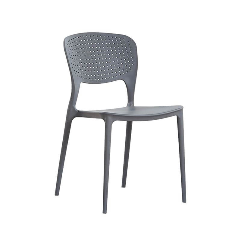Stackable Scandinavian style plastic and acrylic side chair for dining room