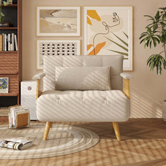 3-in-1 Folding Sofa Chair Bed with Armrests – 3 Sizes Available