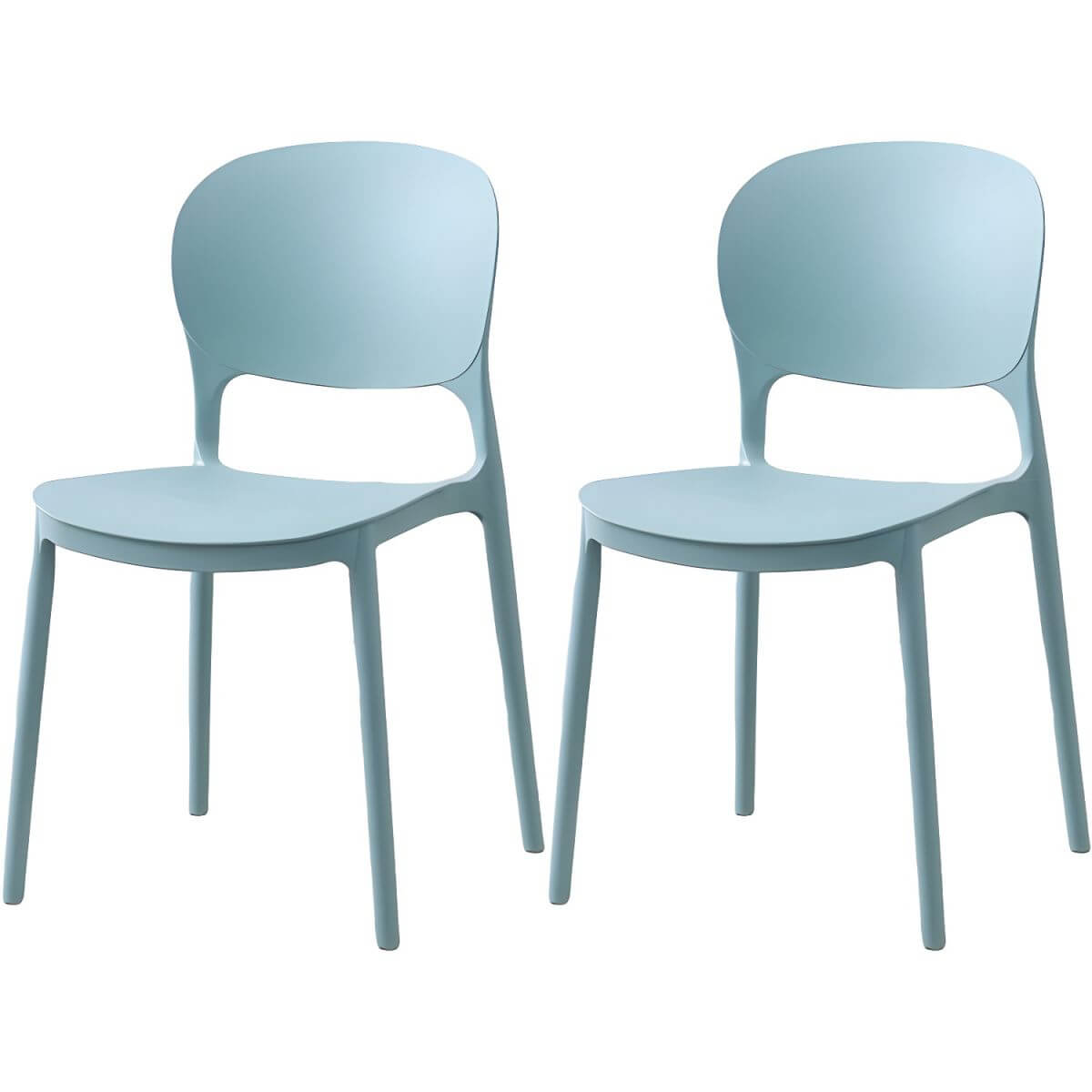 Scandinavian style stackable plastic and acrylic dining side chair for kitchen and dining