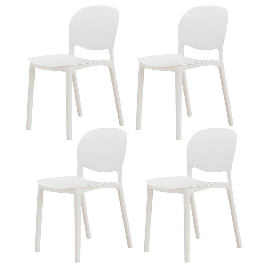 Stackable Nordic dining chair with acrylic legs and ergonomic backrest for modern dining rooms