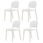Stackable Nordic dining chair with acrylic legs and ergonomic backrest for modern dining rooms