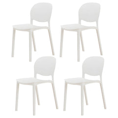 Nordic Backrest Stackable Chair with Acrylic Legs for Dining Room Dining Chairs