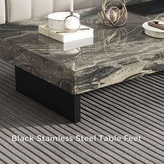 Light Luxury Sintered Stone Rectangle Coffee Table