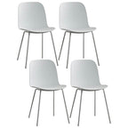 Scandinavian stackable kitchen chair with plastic and acrylic seat and metal legs