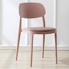 Plastic Scandinavian Living Room Side Chair Matte Finish Open Back Dining Chair Dining Chairs