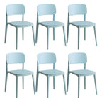 Scandinavian style stackable plastic and acrylic side chair for kitchen and dining