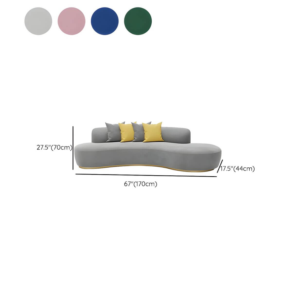 Pink modern polyester blend sofa with tight back, ideal for apartments, measuring 32 by 32 by 35 inches