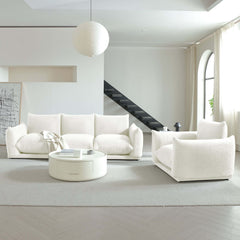 Modern Modular Cloud Sectional Couch Lambswool Fabric Chaise Oversized Sofa
