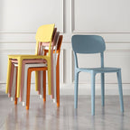 Stackable Nordic acrylic dining chair with backrest and acrylic legs main product image