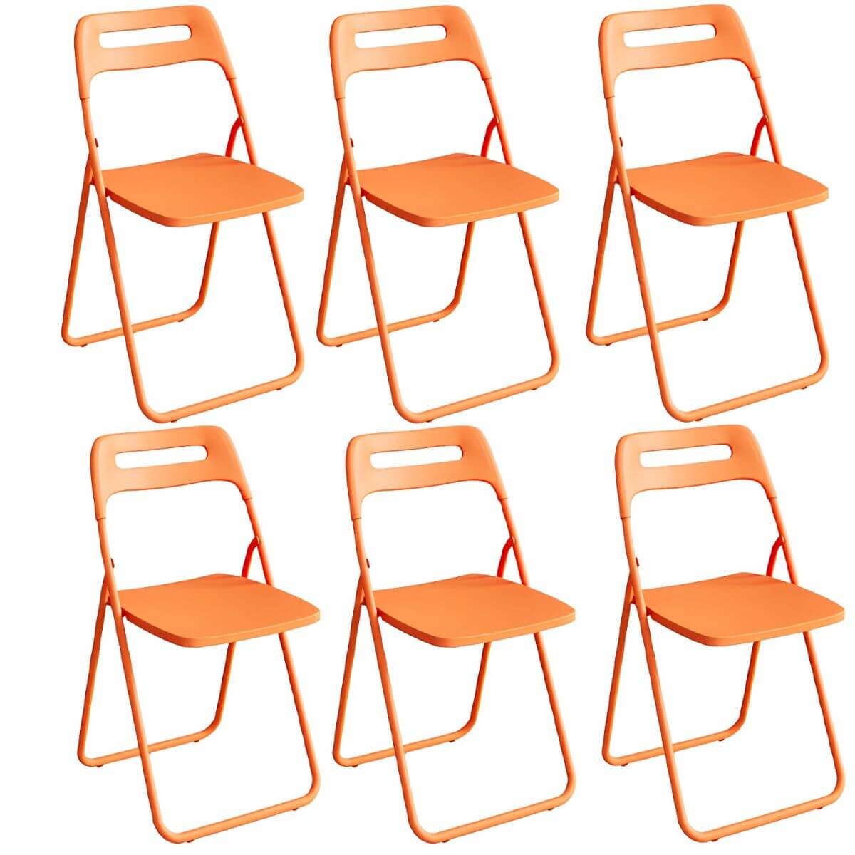 Modern collapsible open back side chair made of plastic and acrylic, ideal for kitchen and dining areas