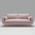 31.5-inch polyester blend tuxedo arm sofa with loose back, perfect for living room seating