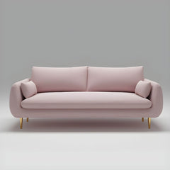 31.5"H Polyester Blend Tuxedo Arm Loose Back Sofa For Living Room Sofa